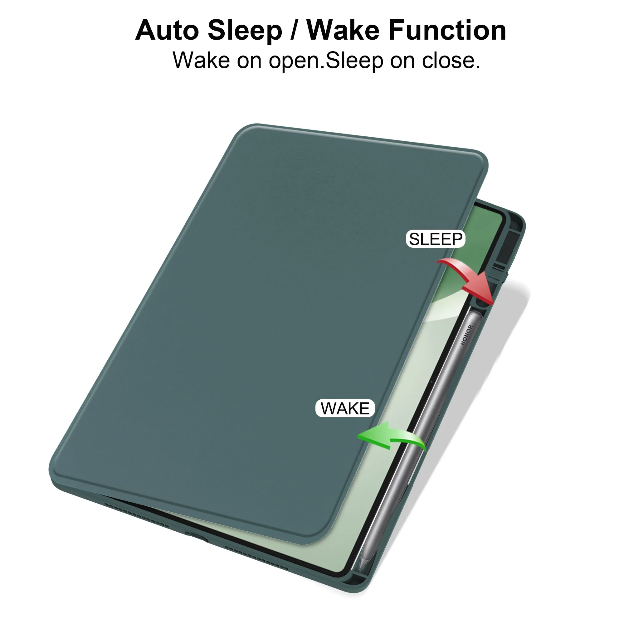 Smart Case With Auto Sleep Wake Function For Huawei Honor Pad 10 (Tablet 10) 2025 12.1 inch 360 Rotating Stand Cover Shockproof