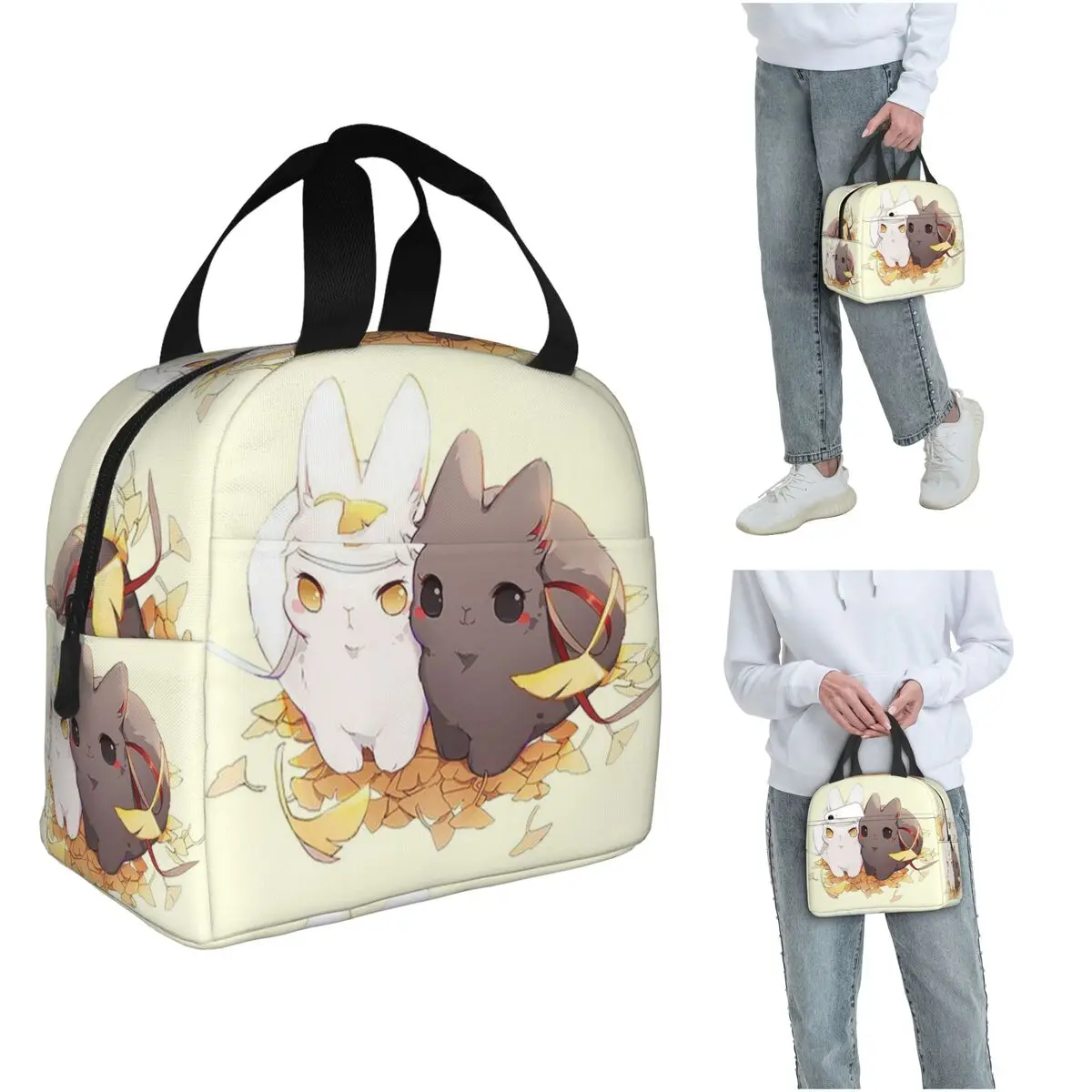 Термосумка для обедов Untamed Mdgz Wangxian Bunnies Mo Dao Zu Shi для женщин и детей, портативный контейнер для еды, термосумка-тоут