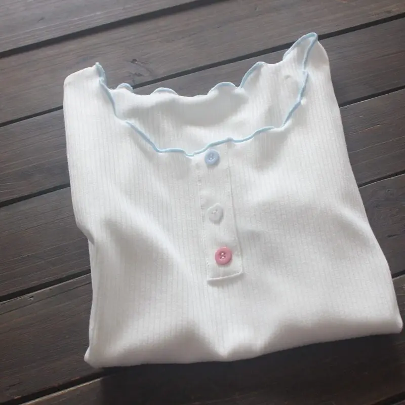 Summer slim fit threaded short sleeved T-shirt