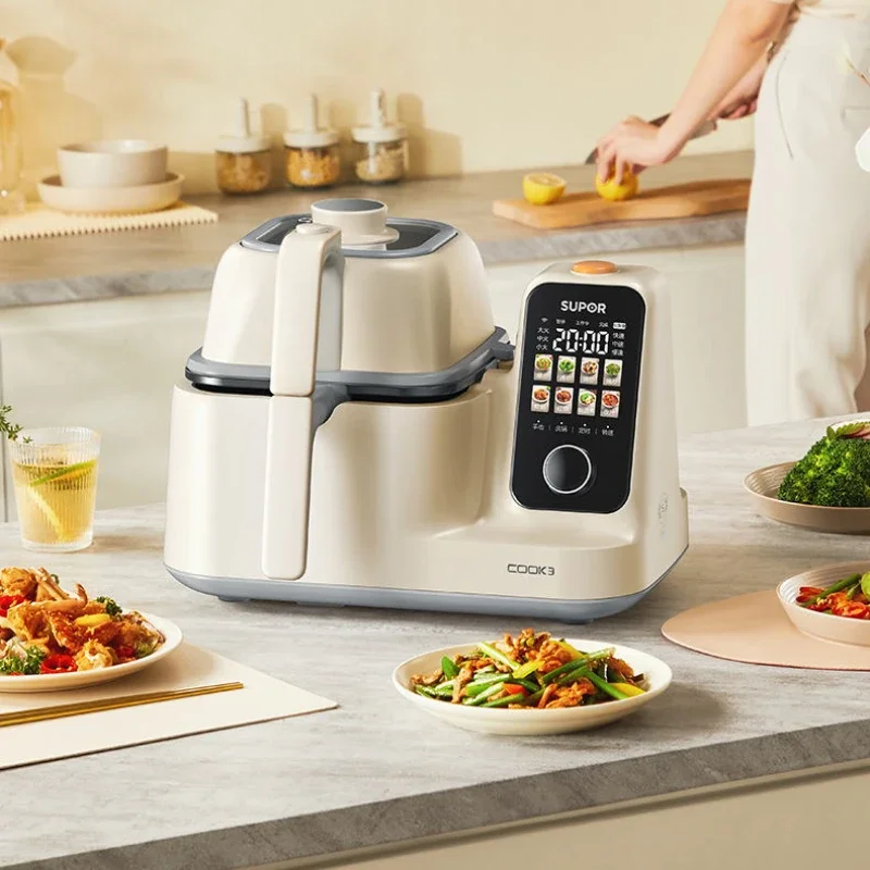 Robot da cucina 220V Macchina da cucina intelligente integrata multifunzionale di grande capacità può pentola da cucina automatica per uso domestico