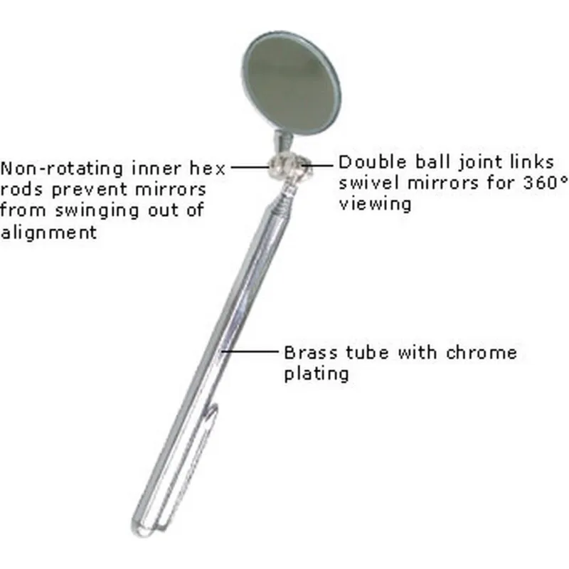 Inspection Mirror - Round Telescoping