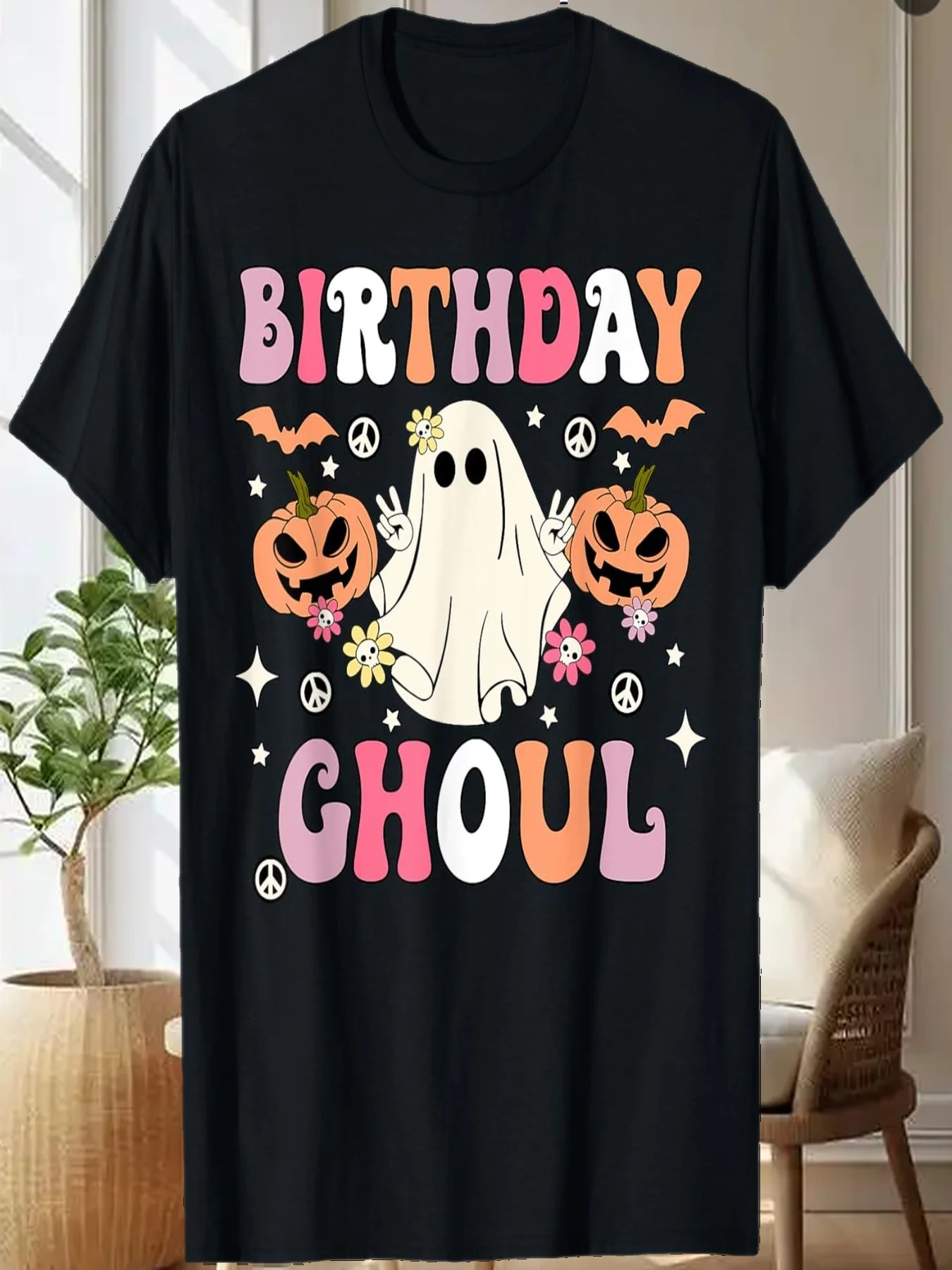 

Birthday Ghoul Groovy Ghost Kids Girls Halloween Party T-Shirt