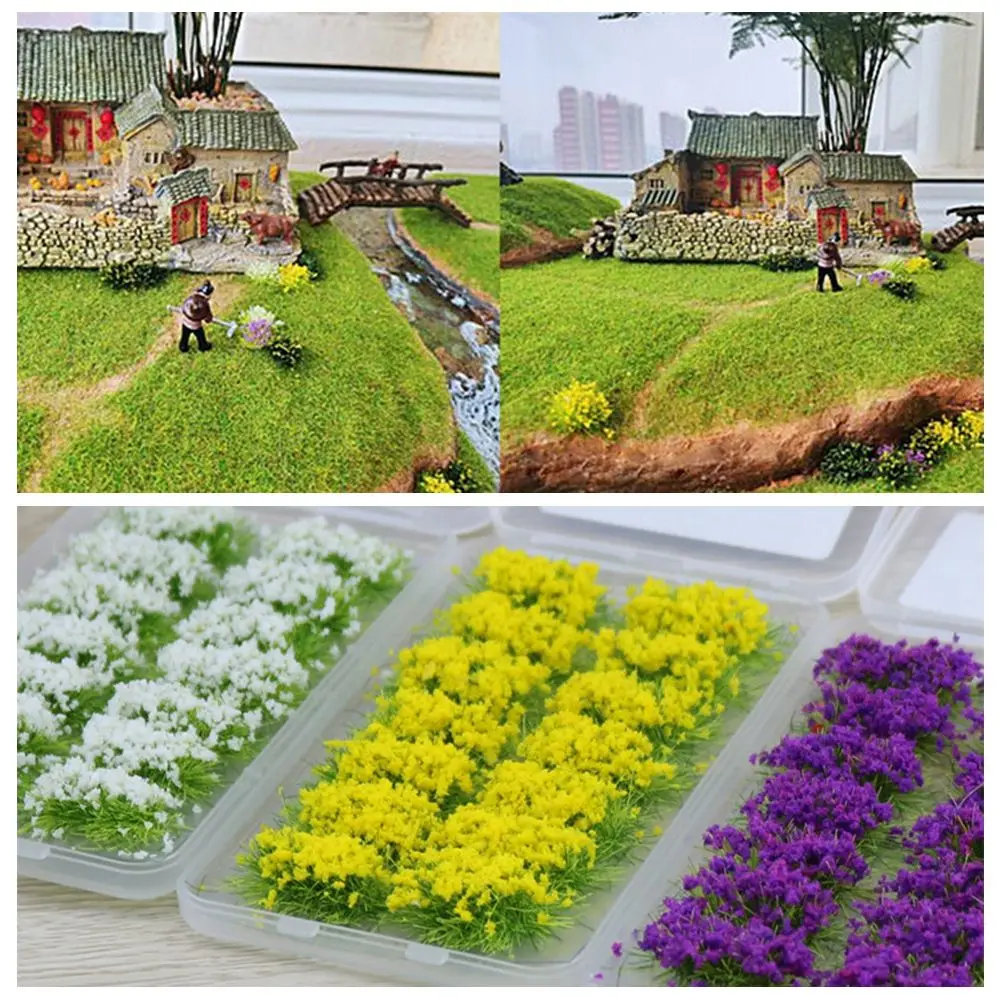 14PCS Manual Material Outdoor Material Vegetation Flower Nest Flower Cluster Building Model Sand Table