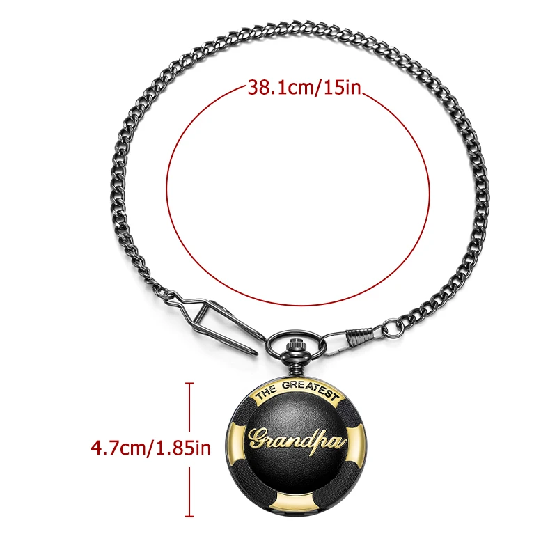 1pc Vintage Style Quartz Pocket Watch with Thickened Chain This pocket watch is perfect for a holiday gift for your family
