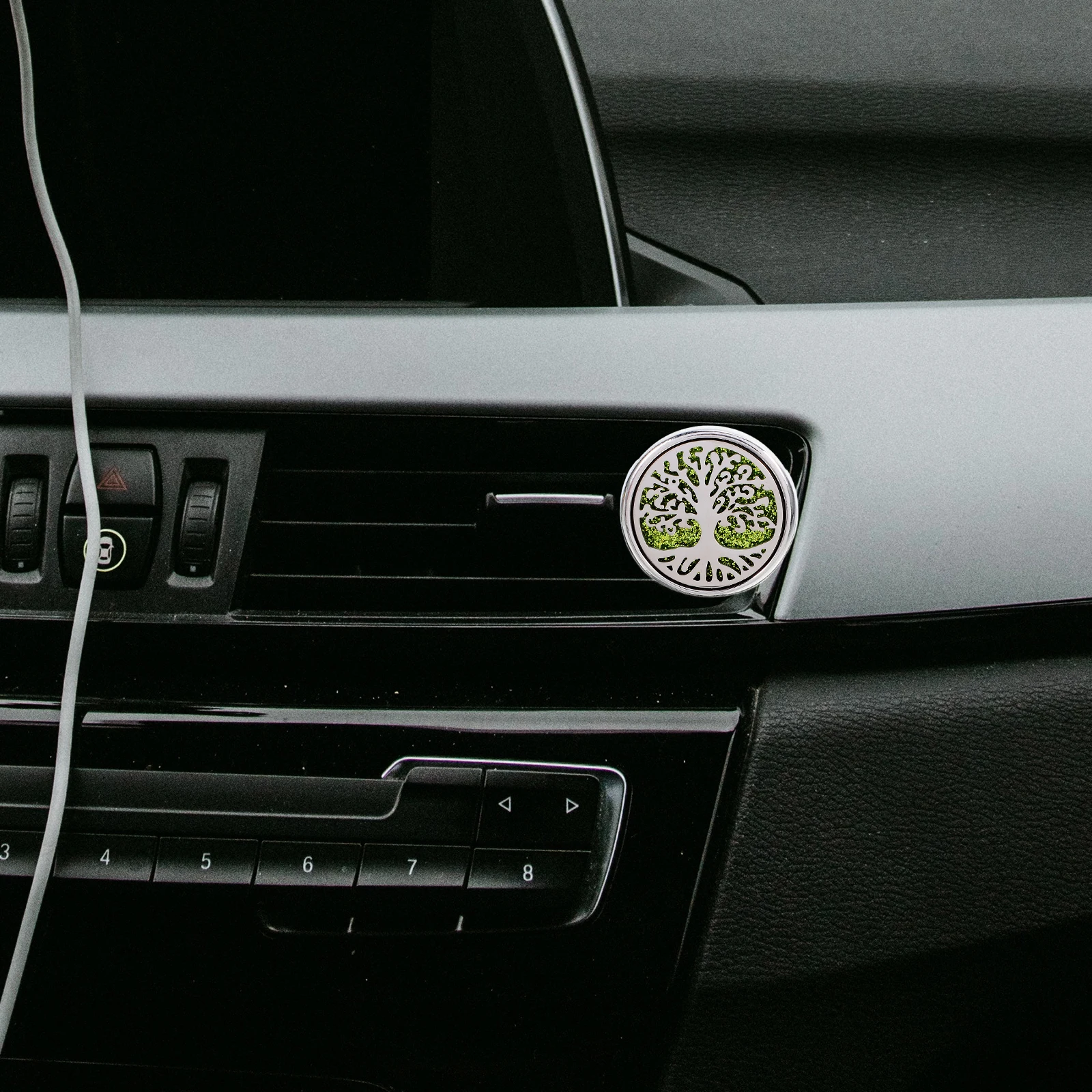 

1pcs Stainless Steel Clip Diffuser 10 Aromatous Cotton Slices Multicolor Durable Air Freshener For Car Office Home Bathroom