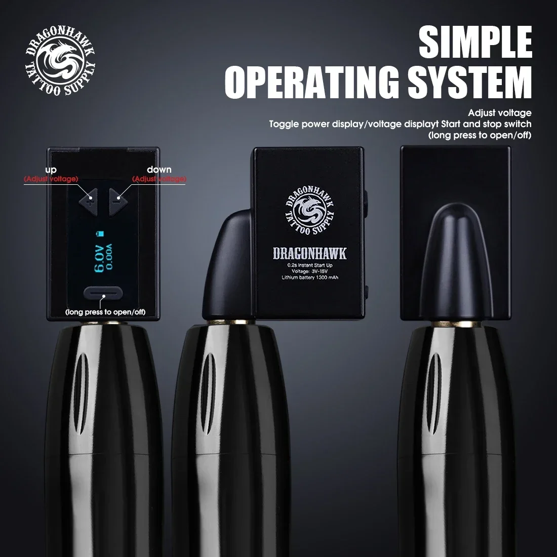Rechargeable Mast Tattoo LCD RCA/DC Mini Wireless Battery Power Supply Tattoo Pen Machine Makeup Permanent Supplies Accessories