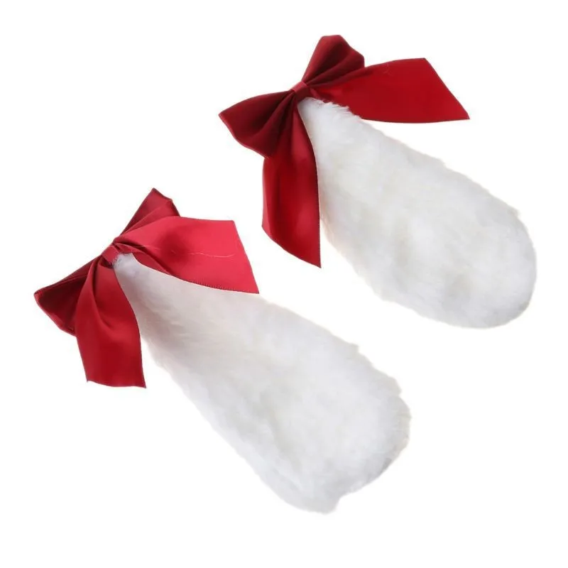 Pince à cheveux oreilles de lapin en peluche pour femmes et filles, Kawaii, épingle à cheveux, ruban couleur bonbon, nœud papillon, Lolita Cosplay, accessoires pour cheveux