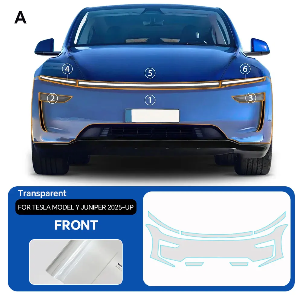9 Mil Voor Tesla Model Y Juniper 2025 2026 Voorgesneden TPU Krasbestendig Verf Bescherming Film PPF Volledige Voertuig Transparante Kit