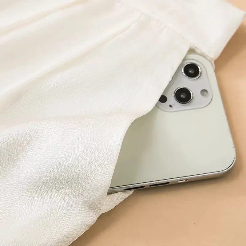 

Элегантные брюки Winsleter из 93% шелка и 7% спандекса, с эластичным поясом и карманами, женские повседневные тонкие брюки для офиса, новинка лета 2026 B64506CC