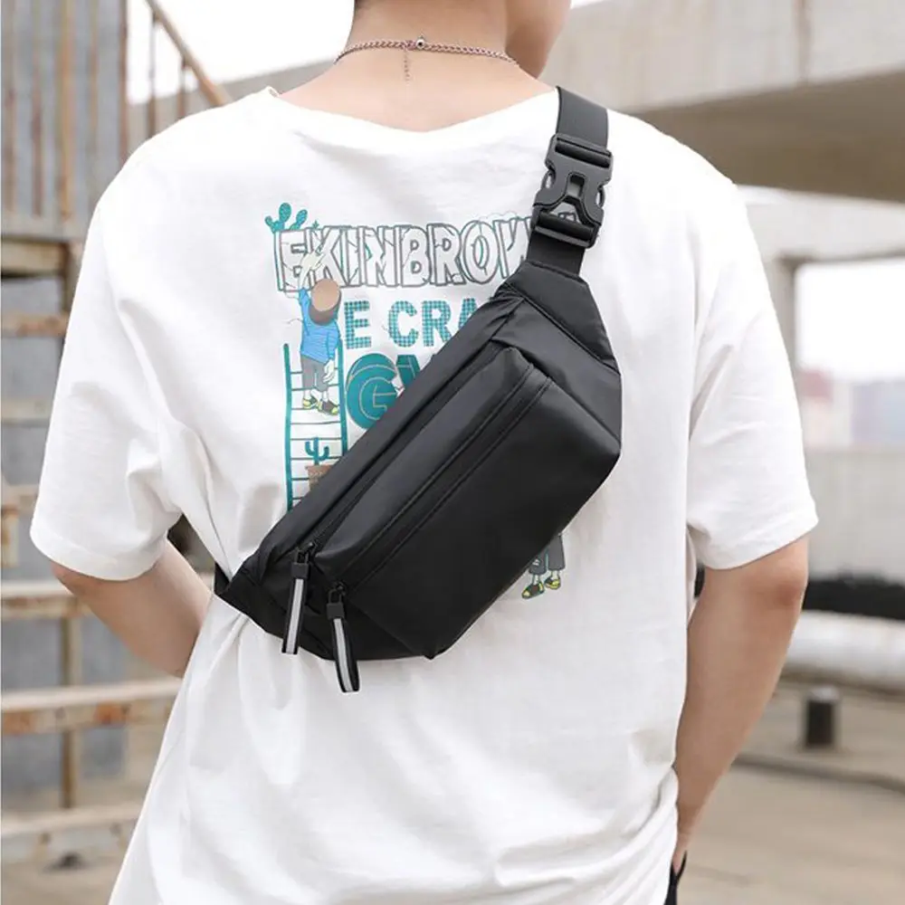 Waterproof Casual Outdoor Fashion Simple Multi-Layer Shoulder Bag Crossbody Bag Men's Waist Bag Messenger Bag