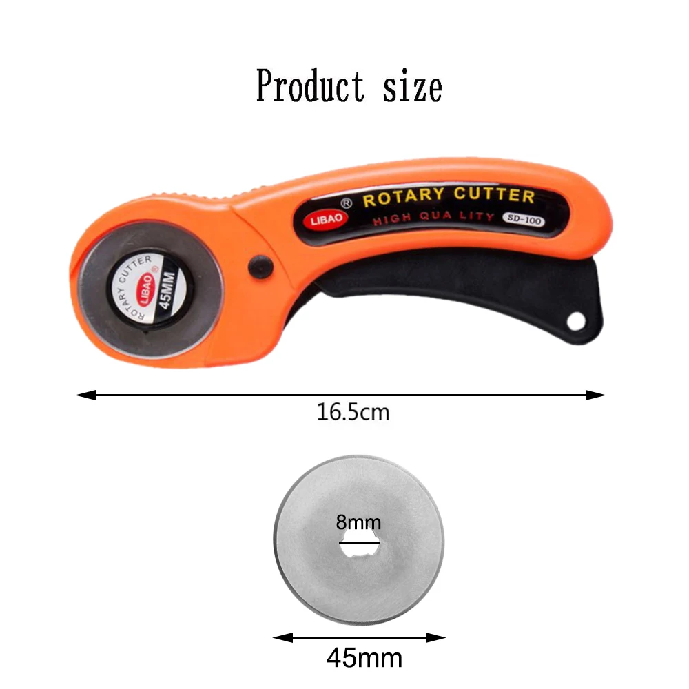 45mm Patchwork Roller Rad Messer Tuch Schneiden Messer Leder Papier Stoff Handwerk Stoffe Rotary Cutter DIY Nähen Zubehör