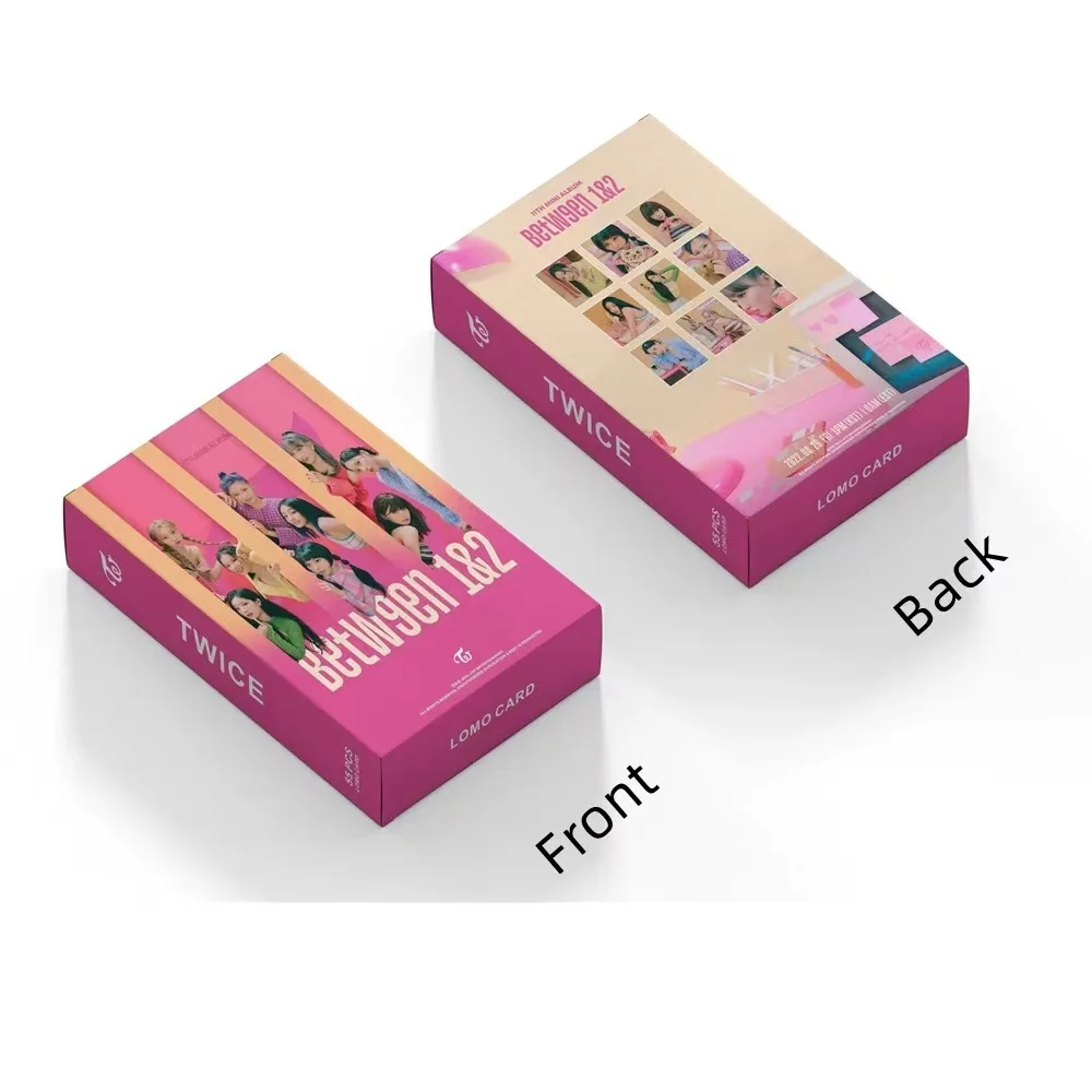 55Pcs/Set Kpop Photocards TWICE Cute Lomo Cards Stars Album Print HD Between Double Side Fans Gift Photocards Lomo Card