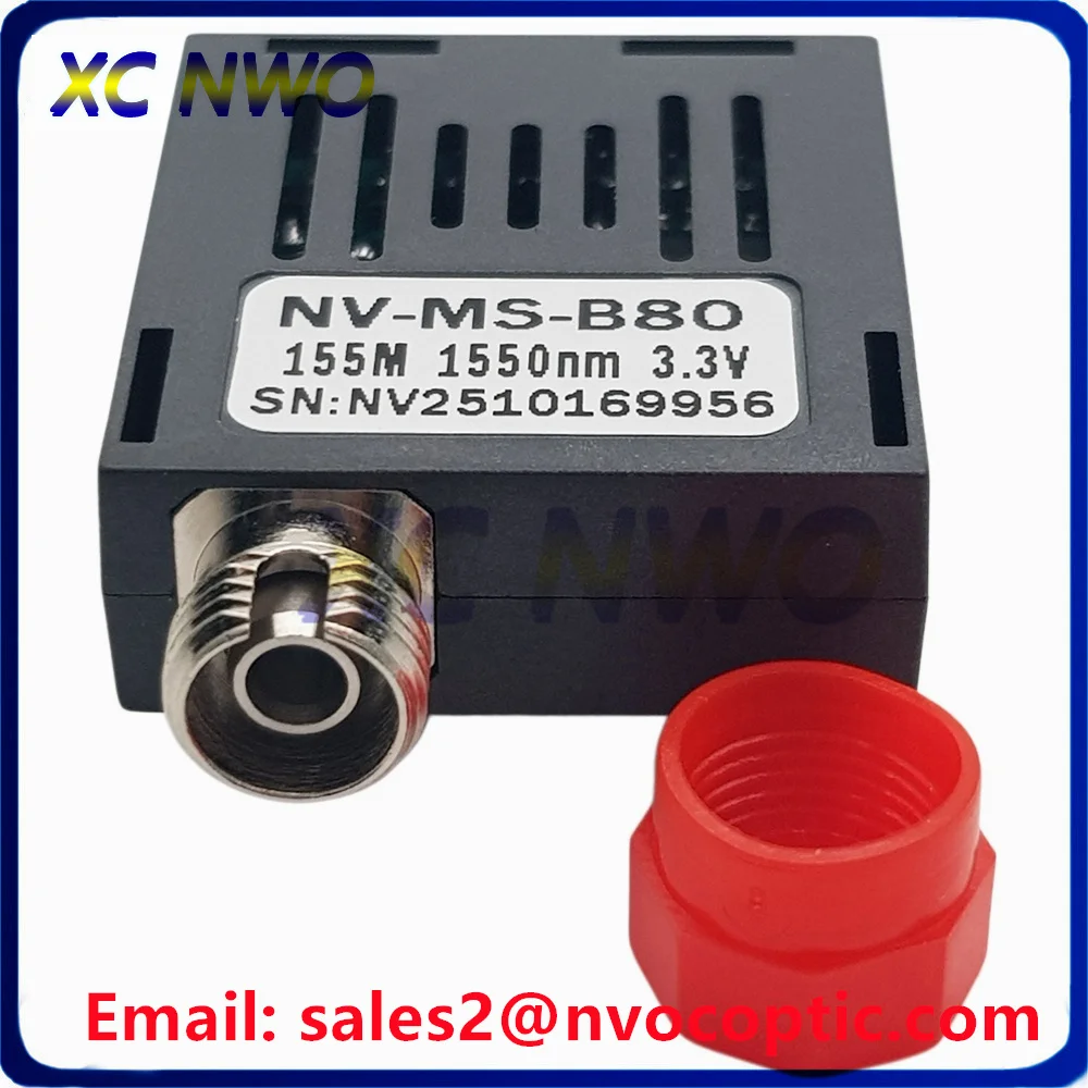 2Pairs FC 1x9 Module 155M 1490/1550nm 3.3V 60km/80KM/100KM SM Single Fiber 3.3V PECL 1*9 Fiber Optical Transceiver Module