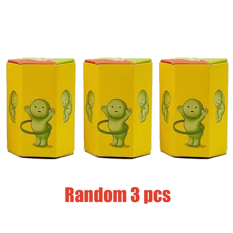 Minifiguur Schattige Noctilucent pop Cartoon speelgoed Desktop ornament Mysterieuze verrassingsgeschenken