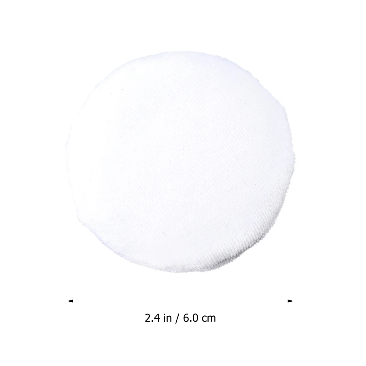 5個入り 60mm ホワイト ラウンドメイクアップスポンジ ルースパウダー用 ソフトコットンパフ 顔・体用 旅行用 パウダーパフ