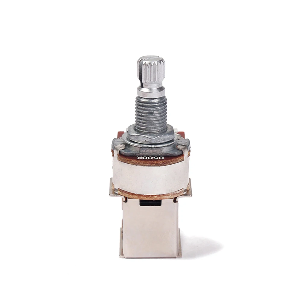 

B500K Ohm Mini Control Potentiometer Coarse Knurled Shaft Split Compatible Guitar Volume Tone Audio Log Linear
