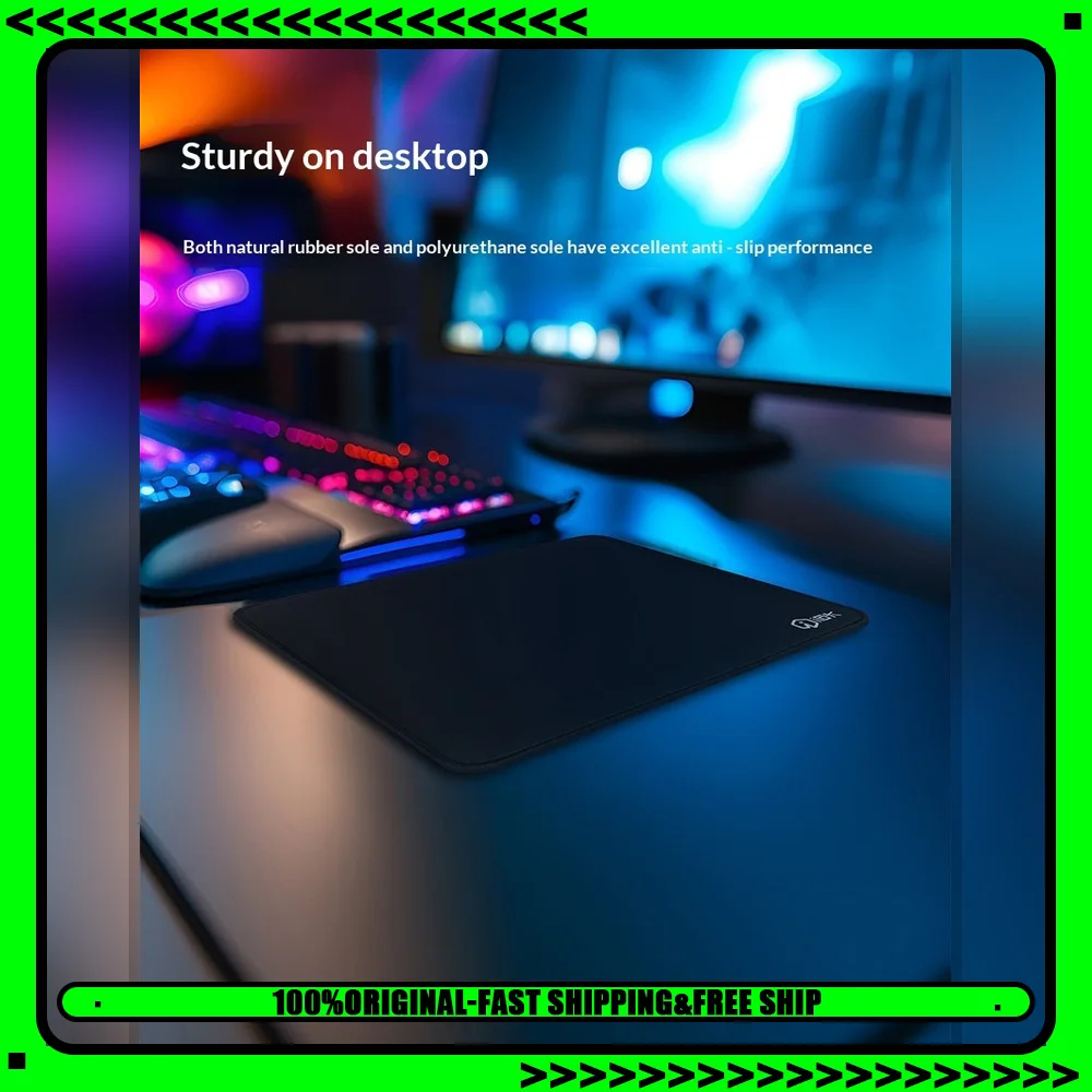 IROK Si83 Gaming Mouse Pad Soft Cloth Rubber Base Stitched Edge Desk Mat Black