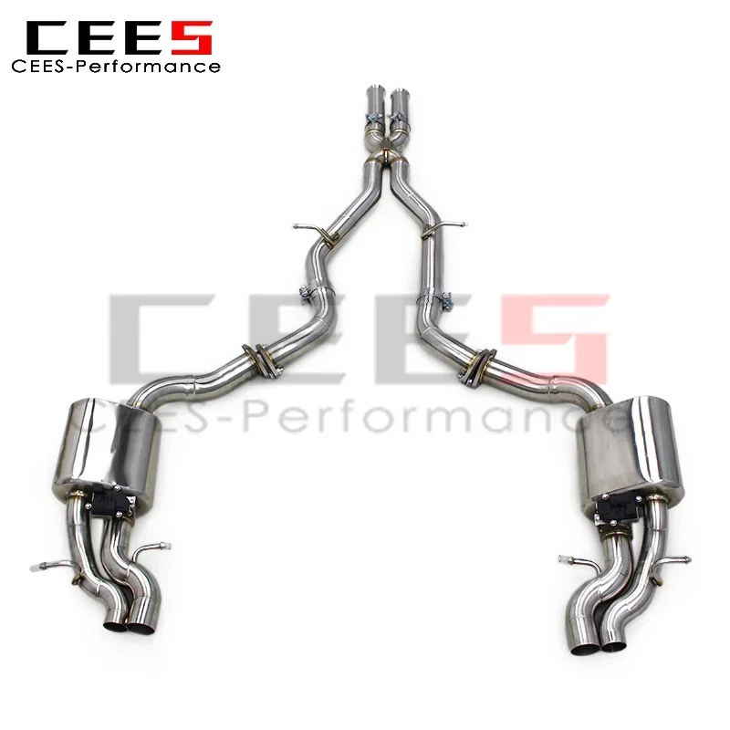 CEES Custom Valve Catback Exhaust for Mercedes-Benz S63 AMG W222 5.5T 2014-2020 with Four Doors Stainless Steel Exhaust Pipes