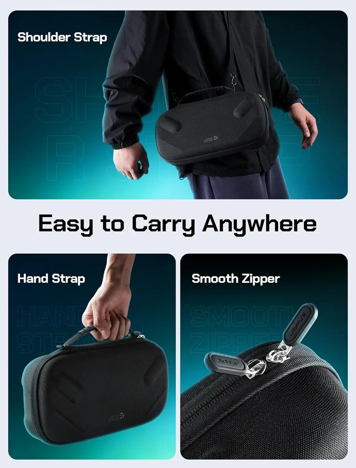 

Hard Carrying Case for ROG Xbox Ally / X (2025), Double Layer Storage Bag Fits Charger & Accessories, Portable Travel Shell