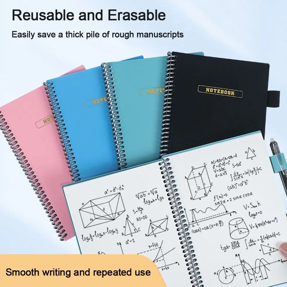 A5 Erasable Erasing Cloth Painting Journal Diary Reusable Smart Notebook Blank Notepad Memo Planner Book