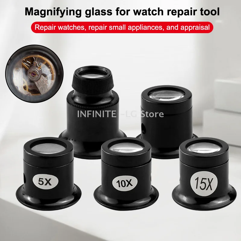 

Варифокальный увеличительный инструмент 5/10/15/20X для оценки ювелирных изделий, инструменты для обслуживания часовщика