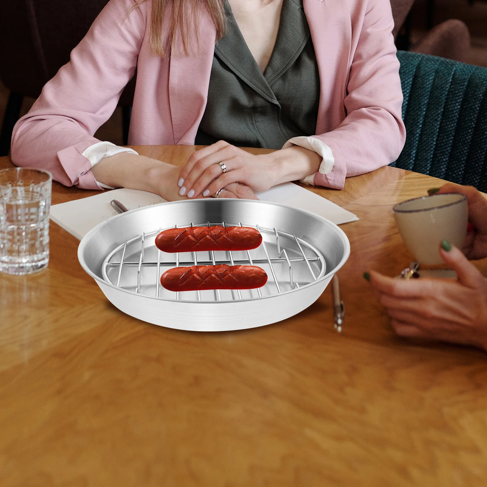 

Stainless Steel Baking Pan Roasting Rack Metal Tray Oven Grill Pans 304 High Temp Oil Draining Multi Purpose Kitchen Bar