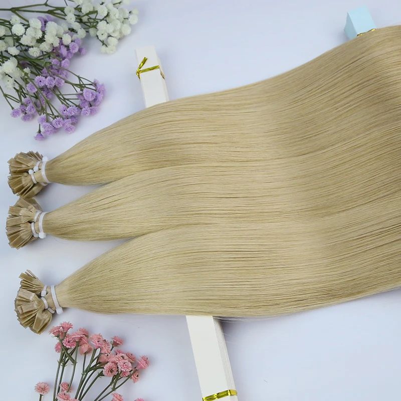 New Flat Tip Human Hair Extension Straight Flat Tip Hair Extension Ombre Color Human Hair Extension Fushion Hair Keratin Capsule