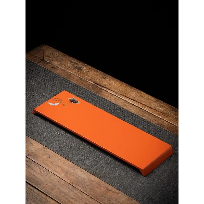 صينية شاي بسيطة مرسومة يدويًا على شكل فراشة الحب على شكل زهرة، مساحة شاي لغرفة الشاي الجافة #3