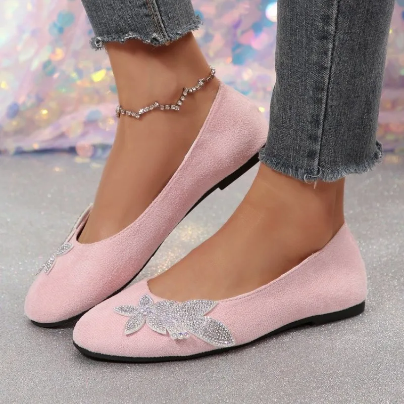 Pure Color Flat round Toe Women's Shoes Beijing Style Retro National Trend Flat Bottom Cloth Shoes Casual Leisure
