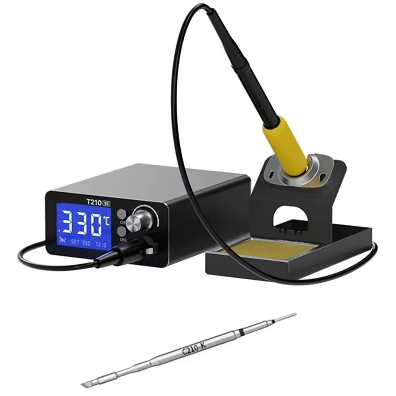 75STO-T210 Soldering Station LED Digital Display Fast Heating In 5 Seconds 3 Memory Temperature Settings Auto Sleep Welding EU P