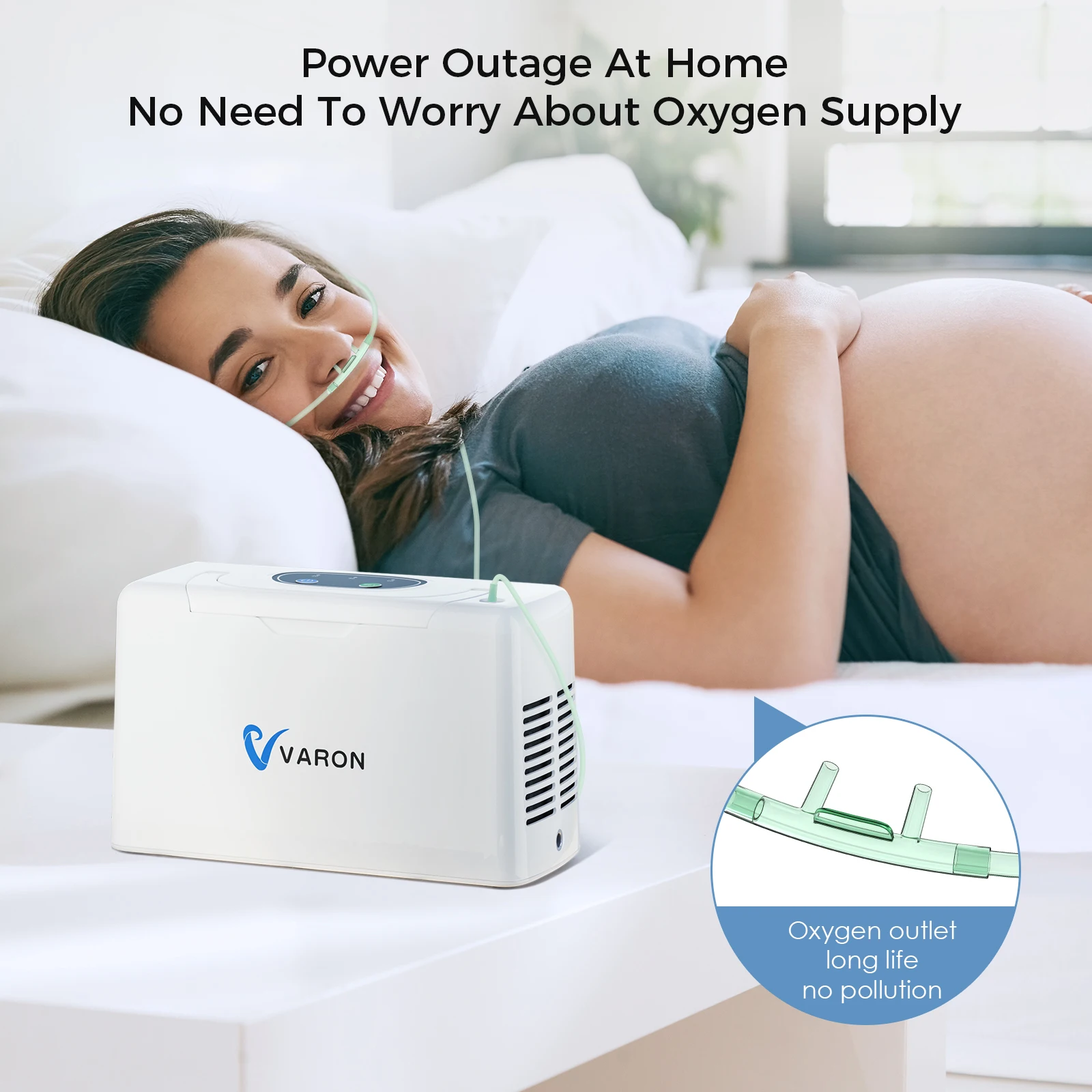 

Varon All Ages Digital Pulse Flow Air Inhalation Machine High Purity Easy Carry Purifier AC/DC 110V-220V Travel Household Ozone