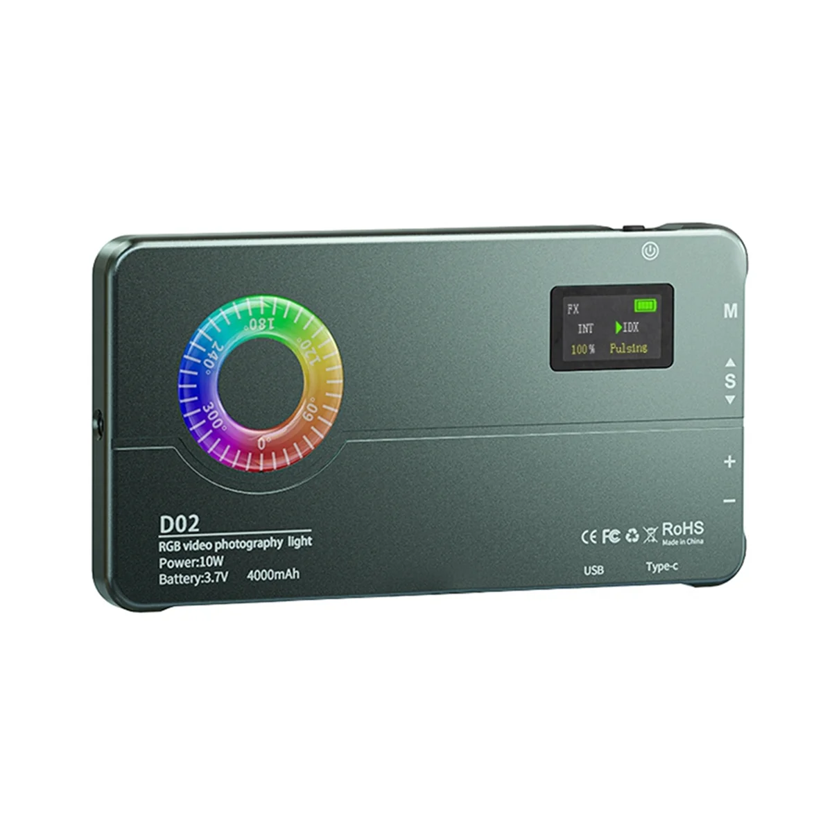 N97R Full Color Small Panel Light LED Full-Color RGB Fill Light Lamp 2500-9000K for Vlogging Photography Video Conference