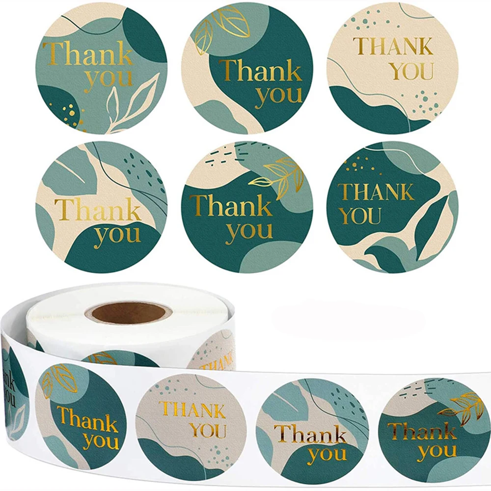 500 Pcs 1Inch Fashion Gift Sealing Thank You Stickers Christmas Design Scrapbooking Festival Party Decorations Labels