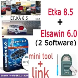 Newest ELSAWIN 6.0+ Etka 8 .3 for A-udi for V-W Auto Repair Software Group Vehicles Electronic Parts Catalog free help install