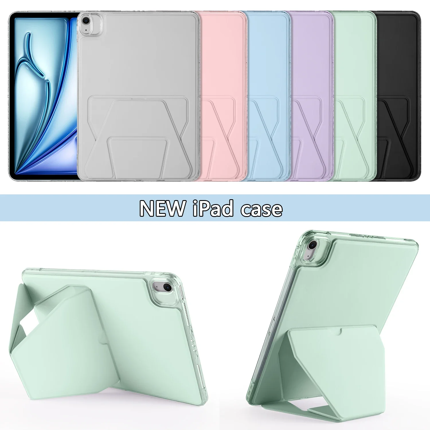 حافظة لجهاز IPad A16 11th Gen 2025 Air M3 11 4 5 2024 M4 Pro 11 IPad 10th 10.9,10.5 10.2 بوصة 9/8/7th Generation Mini 6 7