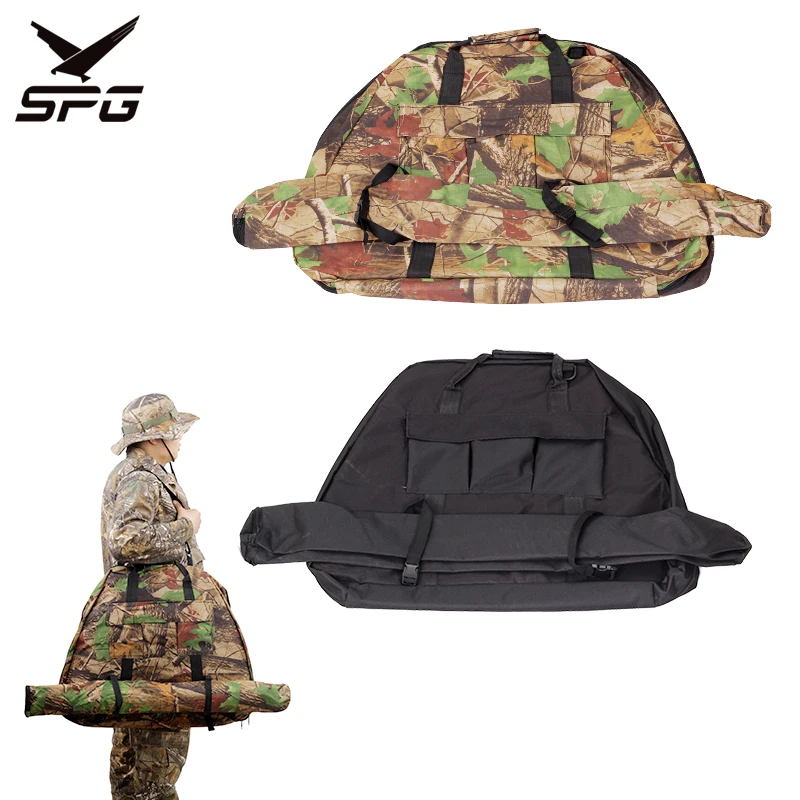 

SPG Compound Bow Case Archery Triangular Outdoor Sports Hunting Portable Adjustable Belt Carbon Arrow Backpack Carry Bag
