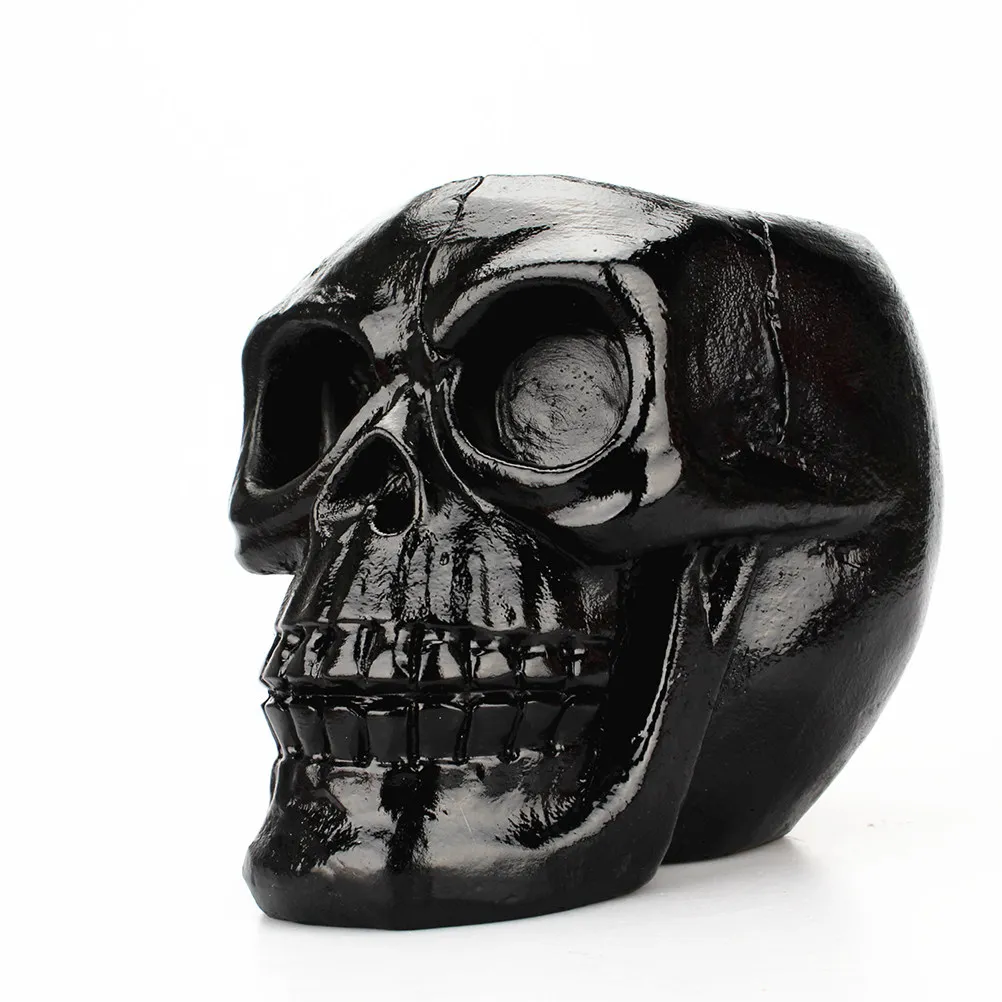 black-skull-pen-container-resin-hand-finished-desktop-organizer-for-pens-makeup-brushes-flowers-office-home-decor