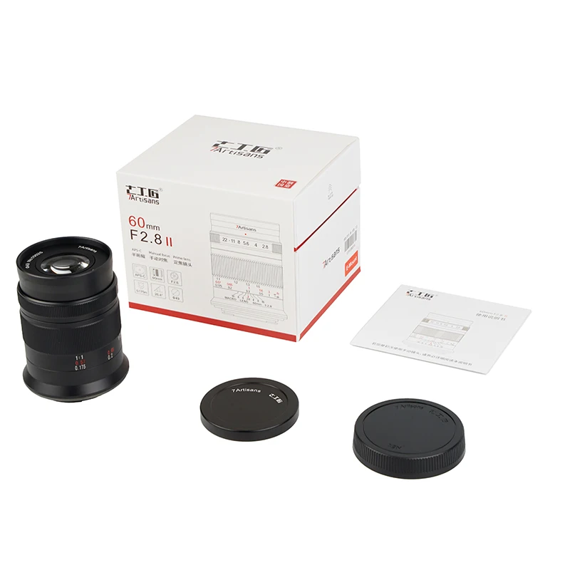 7artisans 60mm F2.8 Mark II APS-C Manual Macro Prime Lens For Sony E ZVE10 Nikon Z Z6II Fuji XF Canon RF R6 Micro 4/3 GH1/GH2