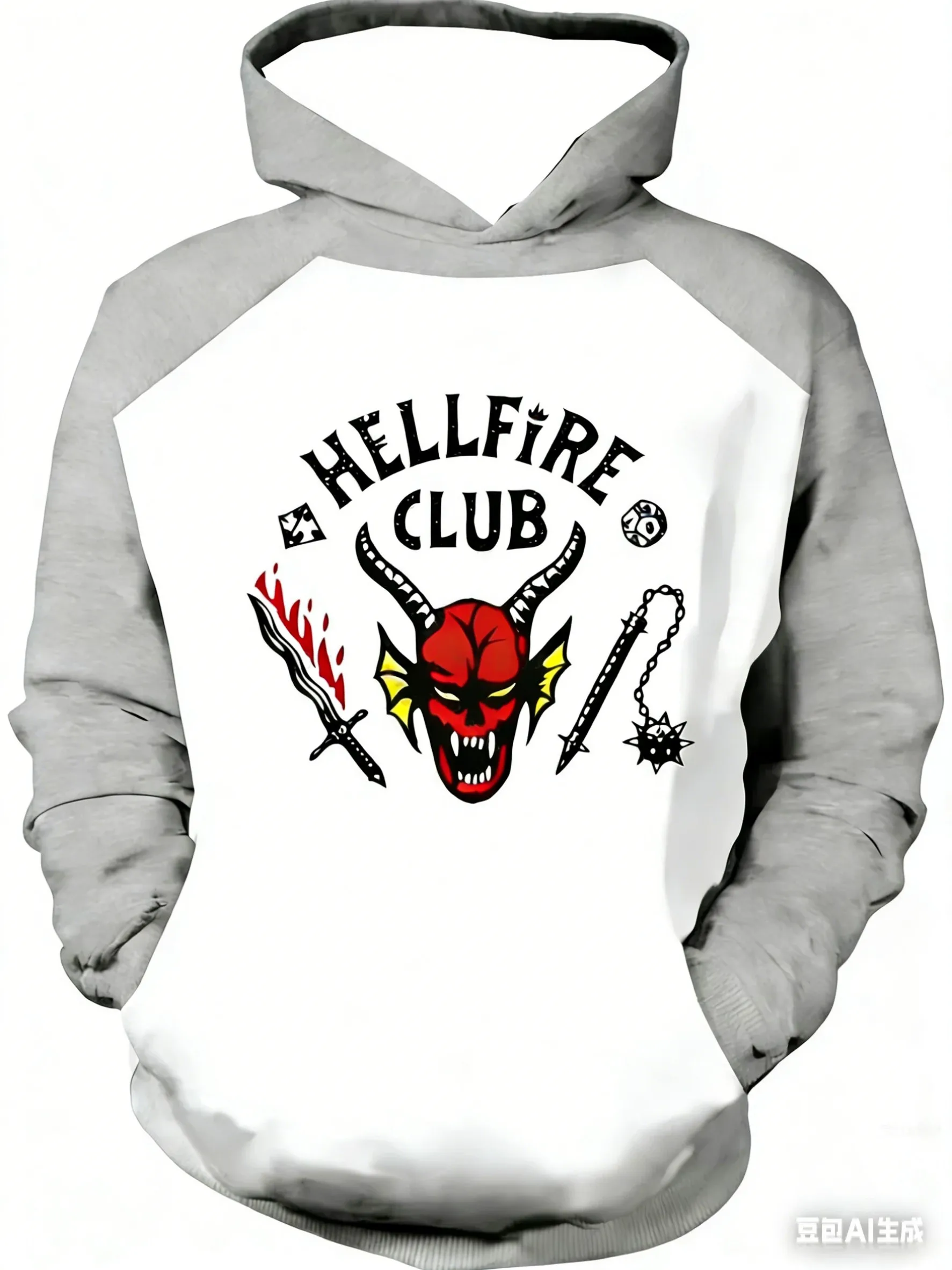2026 sudaderas con capucha para hombres y mujeres, ropa deportiva Hellfire Monster, ropa de calle de moda, tops de manga larga para juegos de rol