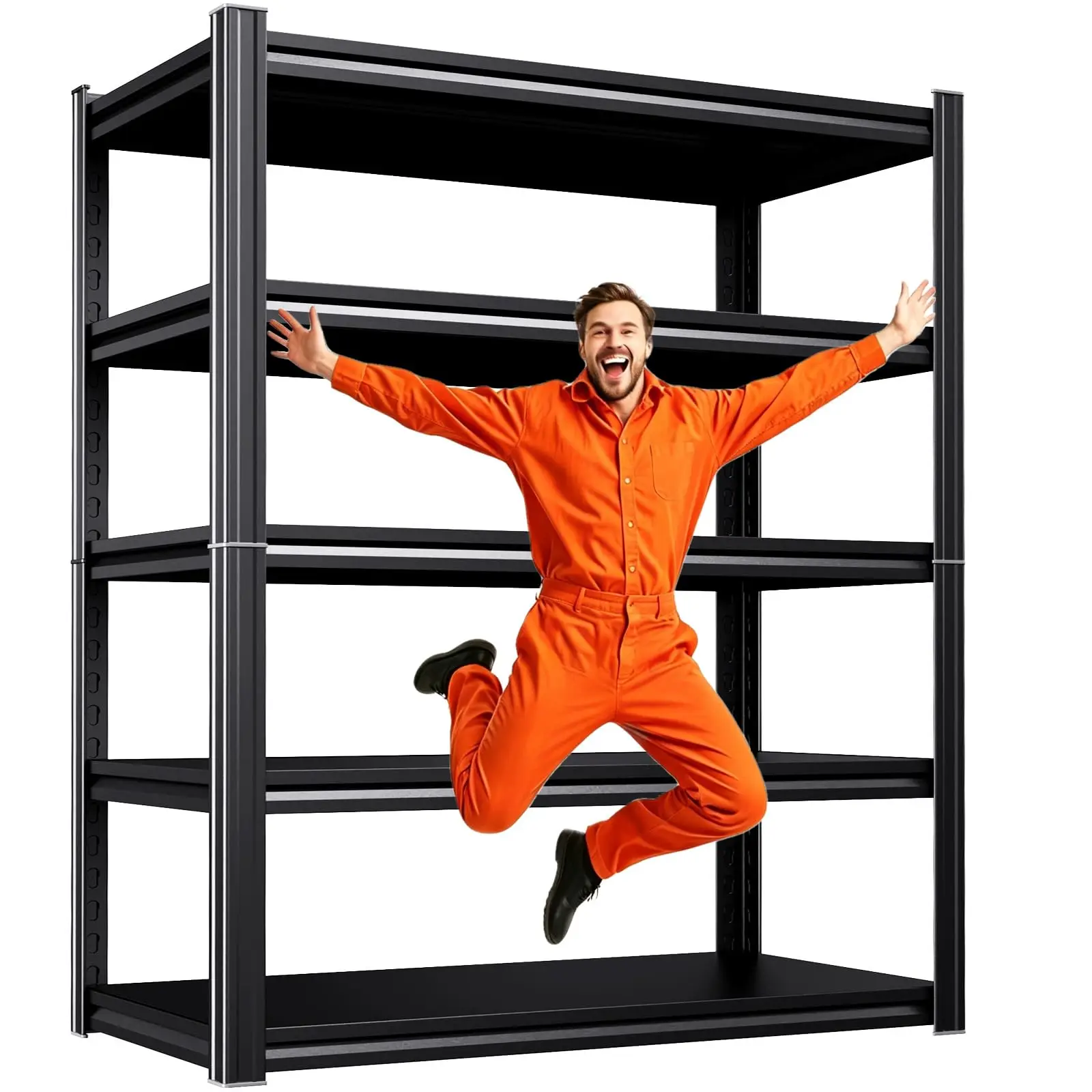 72''H 35''W Storage Shelves Garage Shelving,Adjustable Garage Shelves,Heavy Duty Metal Shelving, 5 Tier Utility Steel