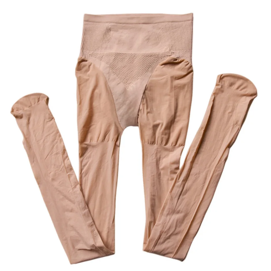 Black silk oil silk stockings for women Spring and Autumn anti-hook silk supernatural hip lift belly pressure lean leg non-slip