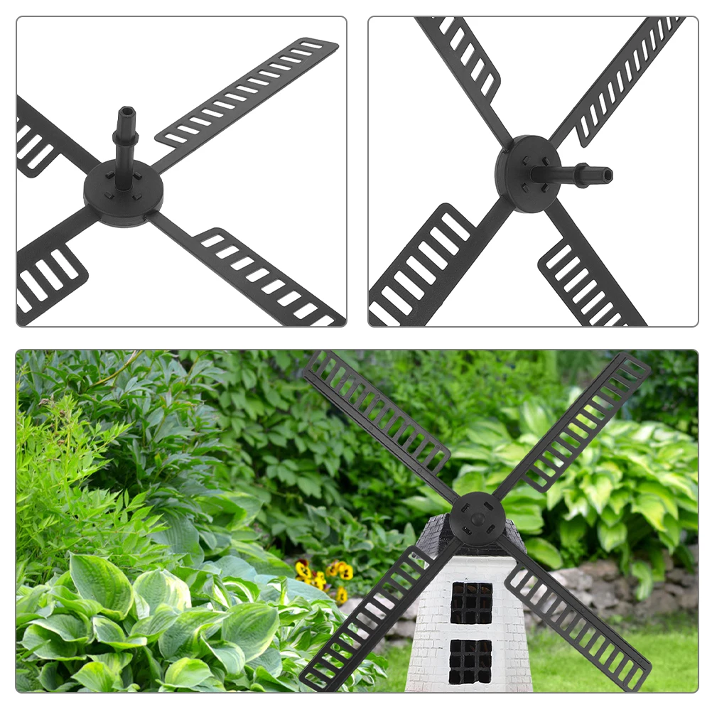 

4 Pcs Dutch Windmill Fan Blades Part Structure Supplies Leaf Decoration Ornaments Plastic Parts