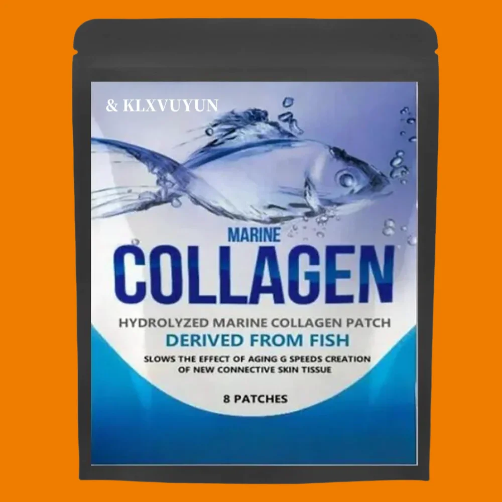 Hydrolyzed Fish Collagen Marine Tablets Skin Anti Ageing Tissue Joints 8 Patches, Transdermal Patches Made In The Usa