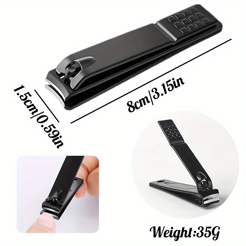 1/3/4pcs Stainless Steel Portable Folding Nail Clipper Set with Keychain – Compact Design for On-the-Go Nail Care and Pedicure