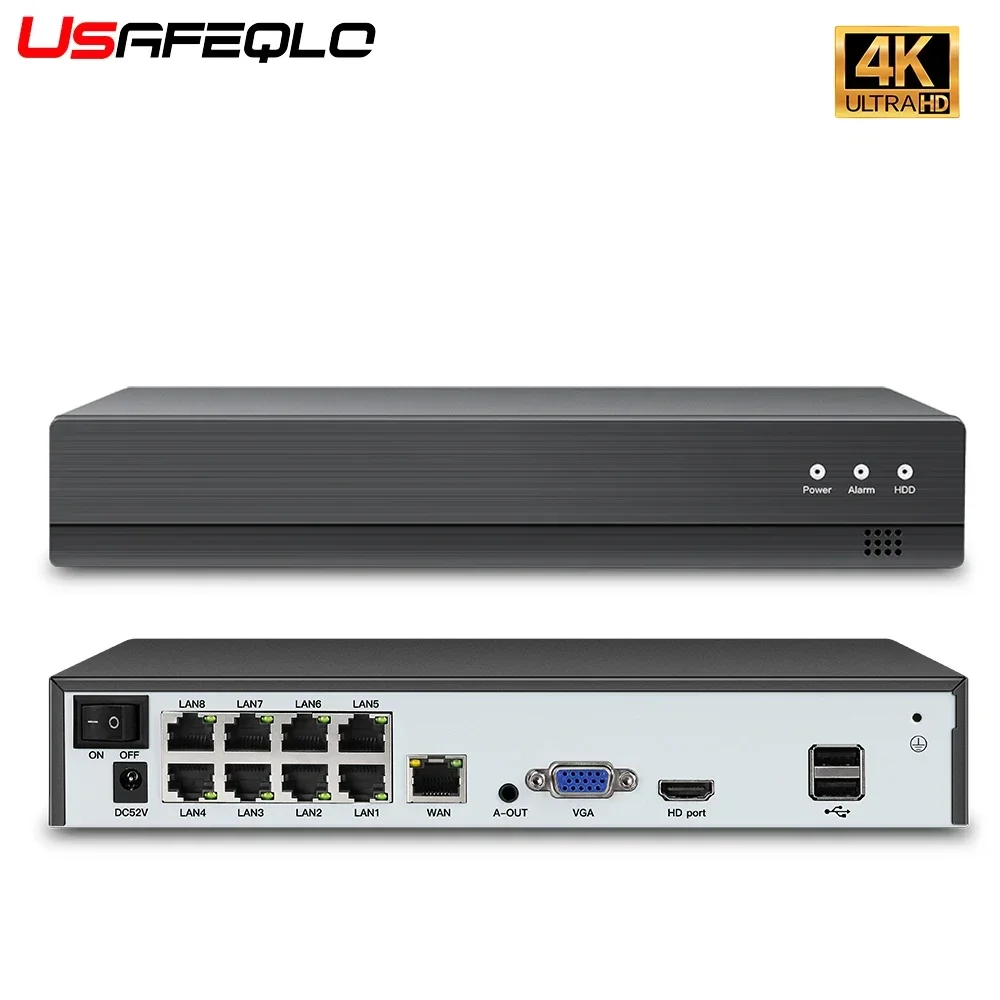 

8MP 4K H.265 POE NVR Video Recorder IP Camera Network Face Detection P2P Home Video Surveillance ONVIF Camera