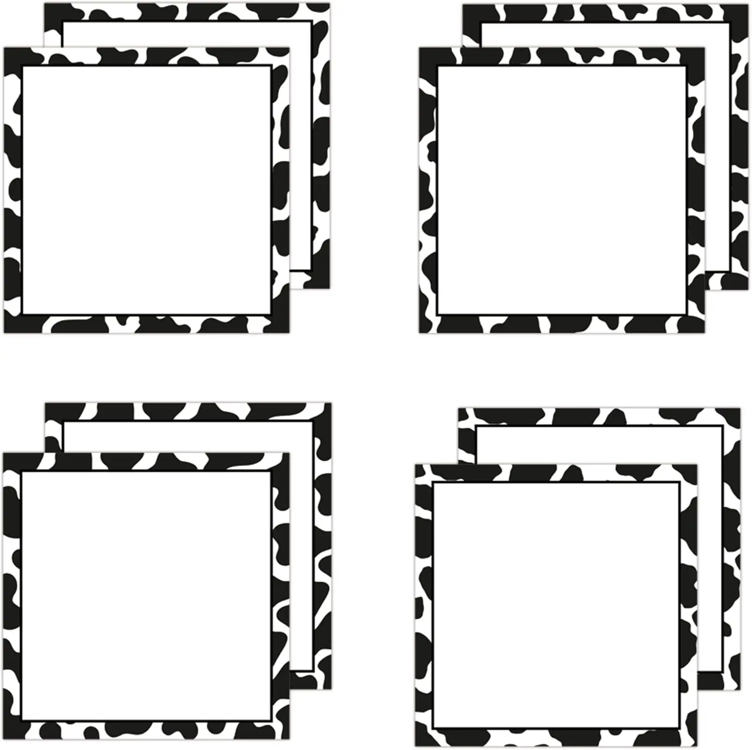 

8 Pack 3.15 Inch Sticky Notes with Duck Chick Fall Cow Styles Note Pads Colorful Self Sticky Post Notes Memo Pads for School Off