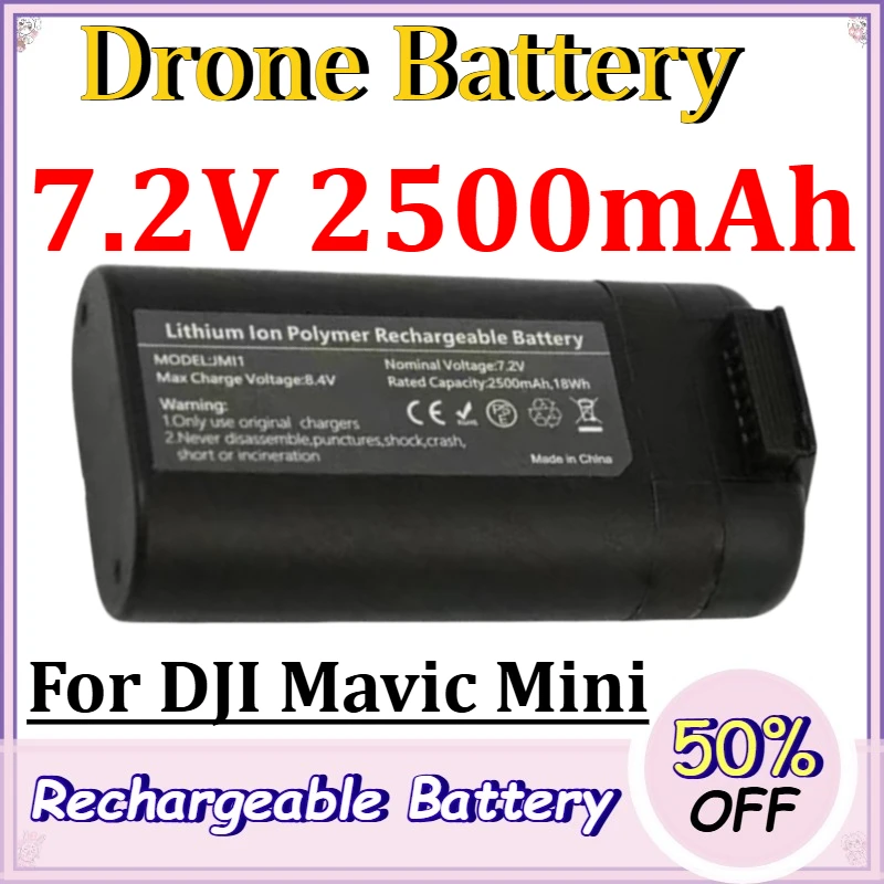 7.2V 2500mAh Drone Battery for DJI Mavic Mini Replacement Rechargeable Lithium Battery Aftermarket Drone Parts
