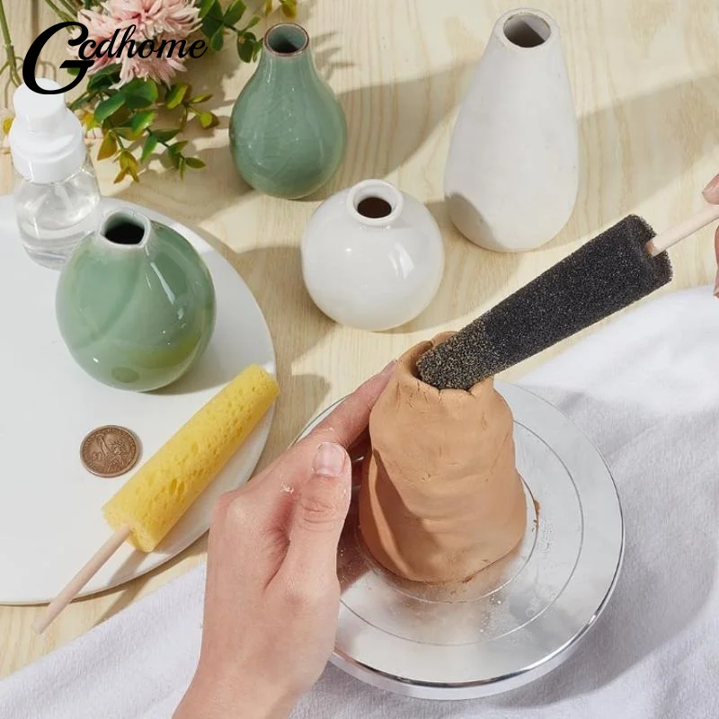 1/2PCS Pottery Pull Blank Tool Water Absorbing Sponge Stick DIY Ceramic Handicraft Blank Finishing Replenish Water Tool