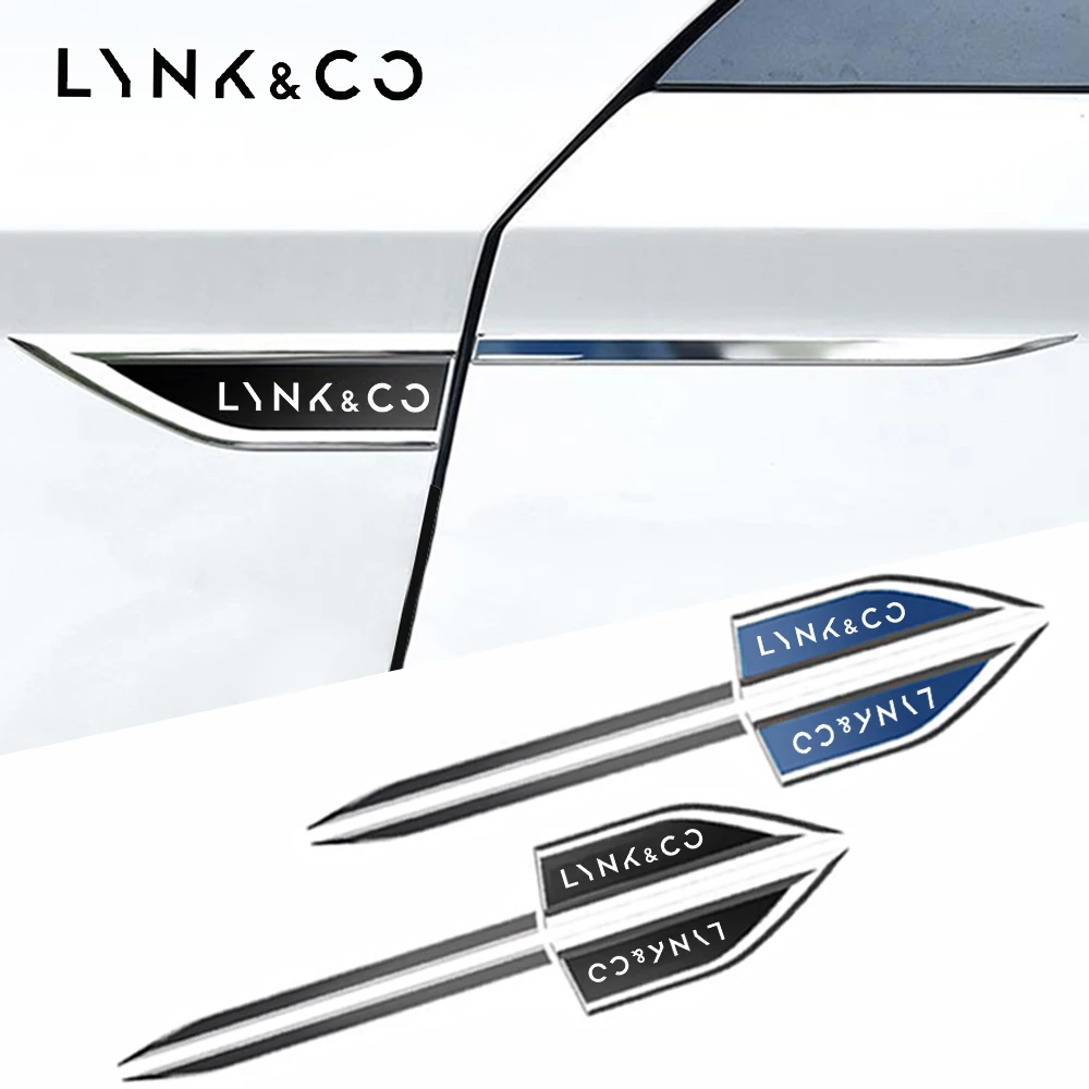 For Lynk & Co 05 01 02 03 06 Lynk&Co  2PCS Car Fender Side Badge Decal Rear Trunk Sticker Emblem Badge Decals