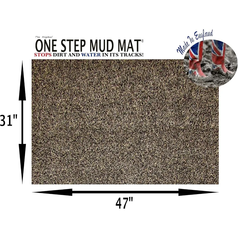 Mat, One Step Mud Mat, 31W X 47L Indoor Floor Mat with Non-Slip Backing Traps Mud and Dirt Perfect for Pets Excellent, Rug, Mat